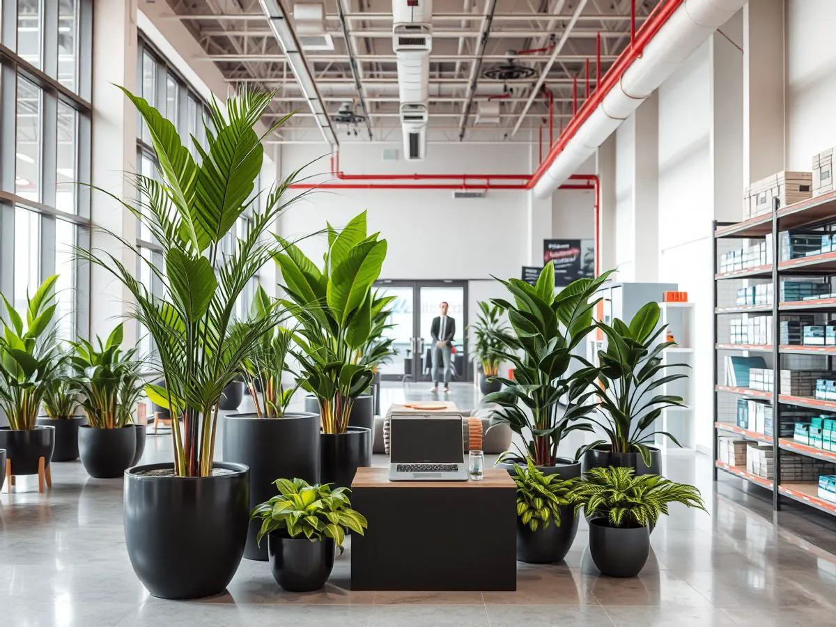 雅轩绿植租摆服务办公空间实景
