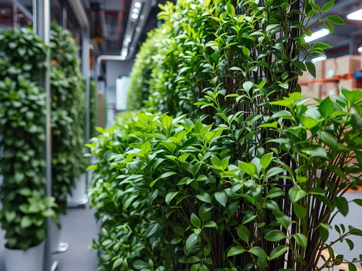 植物墙细节与自动灌溉系统