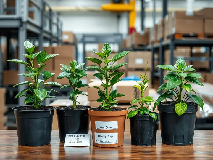 不同规格的室内绿植展示