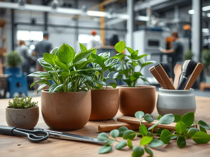 雅轩绿植更换物料：健康绿植与园艺工具