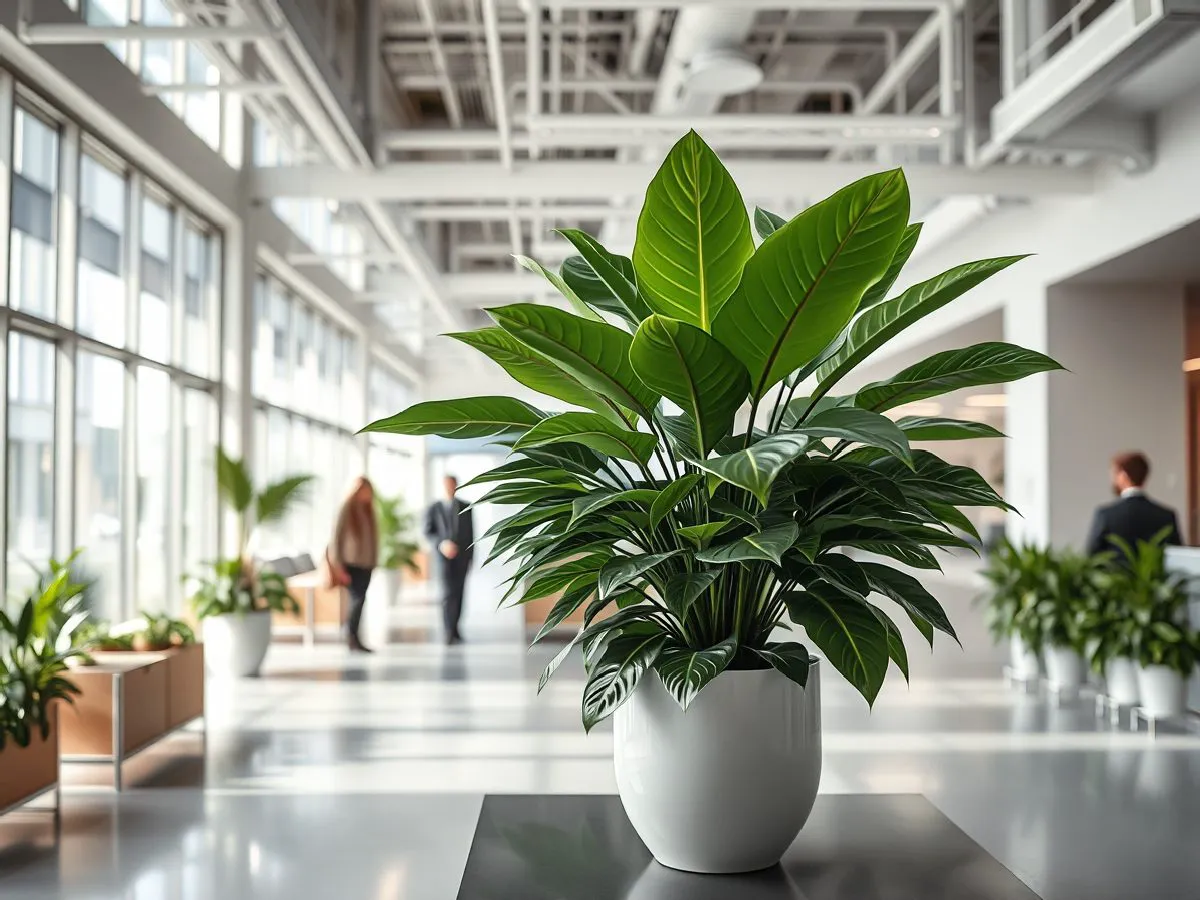 新办公室大堂绿植布置场景