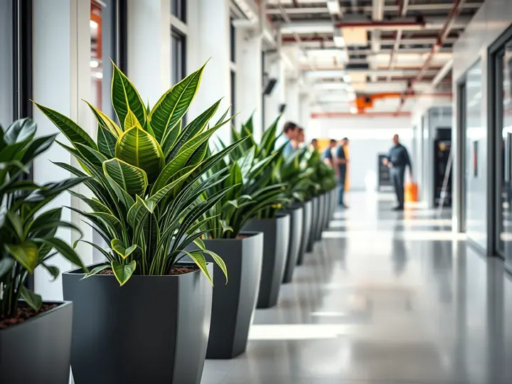 连锁门店走廊绿植布置